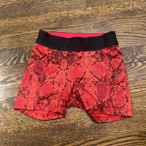Red Lululemon Spandex Shorts